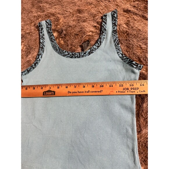 Vintage Gitano 90s Y2K BlueCrop Top Funky Size M animal print trims - Picture 3 of 5